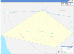 Jeff Davis County, TX Digital Map Basic Style